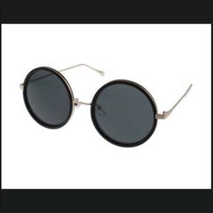 Round Black Trendy Sunglasses Sunnies